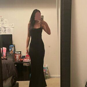 Maxi Bodycon Dress Sexy Spaghetti Strap Sleeveless Tight Slip Long Dress